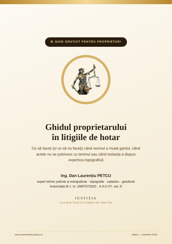 Coperta ghidului – Ghidul proprietarului în litigiile de hotar