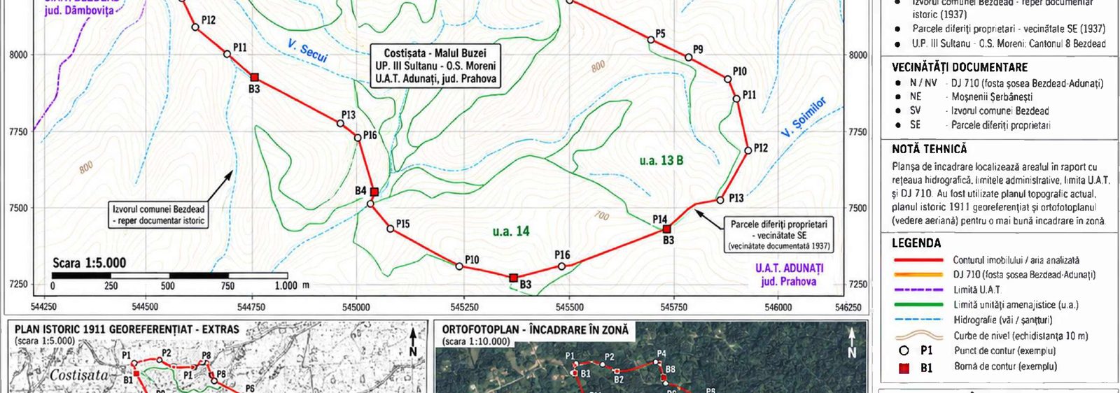 Plan de încadrare – pădure, U.A.T. Adunați